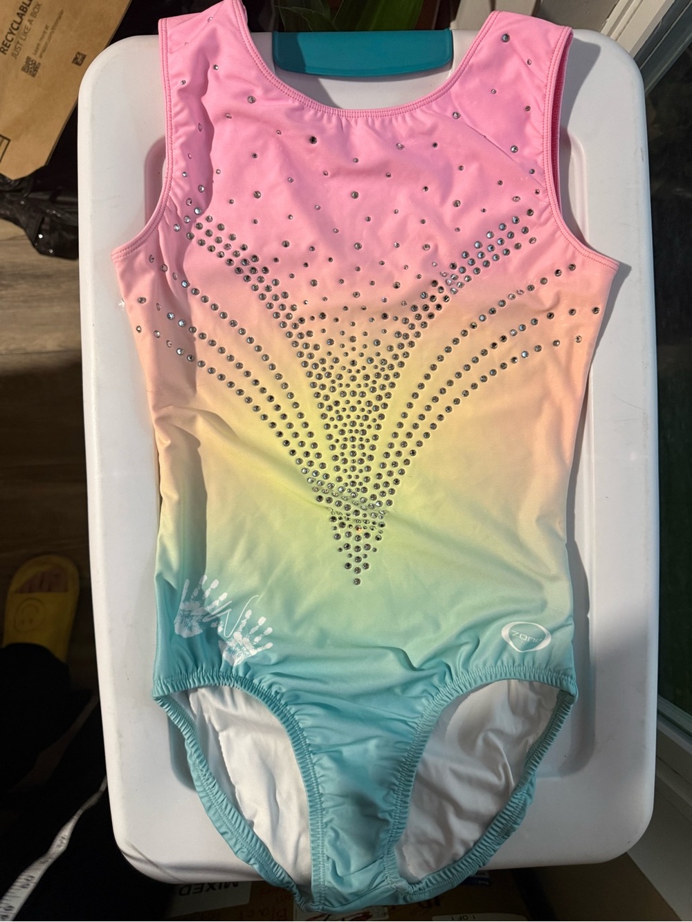 Adult Large Chalk Warrior Seaside Sunset Leotard